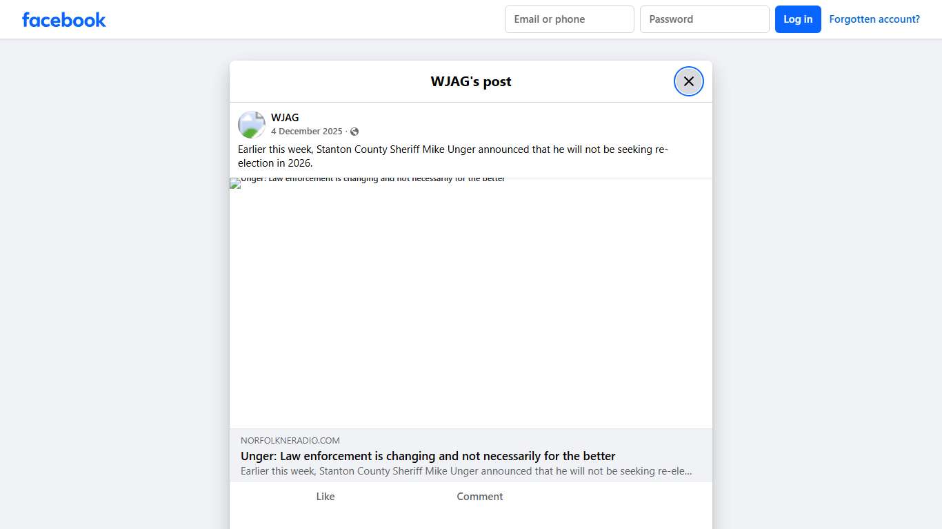 WJAG - Earlier this week, Stanton County Sheriff Mike... Facebook
